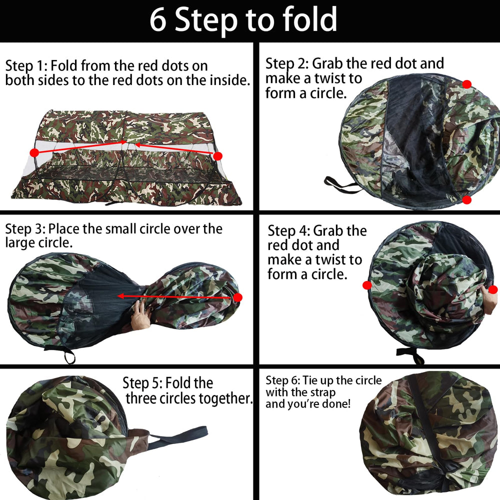 CMINGJ camouflage pop-up net in outdoor camping scene.