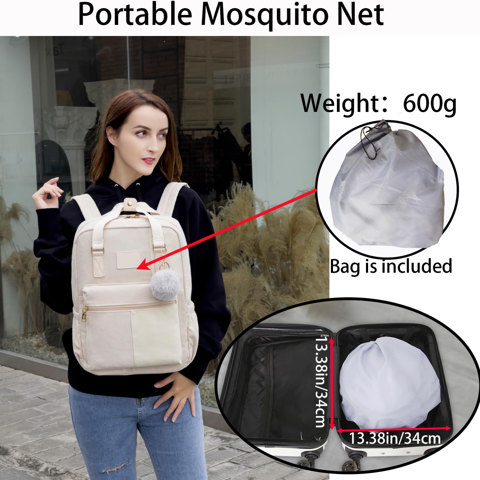 CMINGJ mosquito net high-density mesh provides breathable protection
