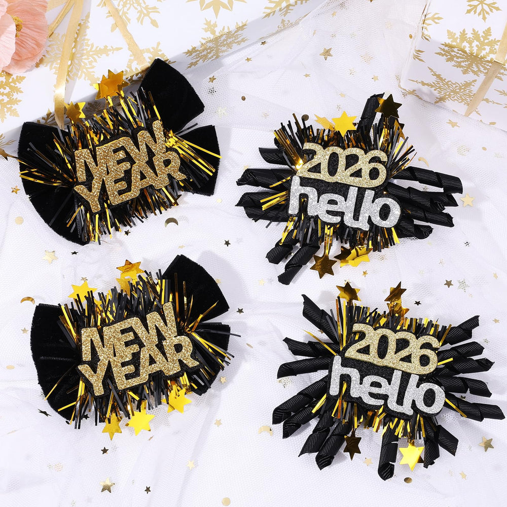 CN Happy New Year child-friendly velvet clip for celebrations and parties.