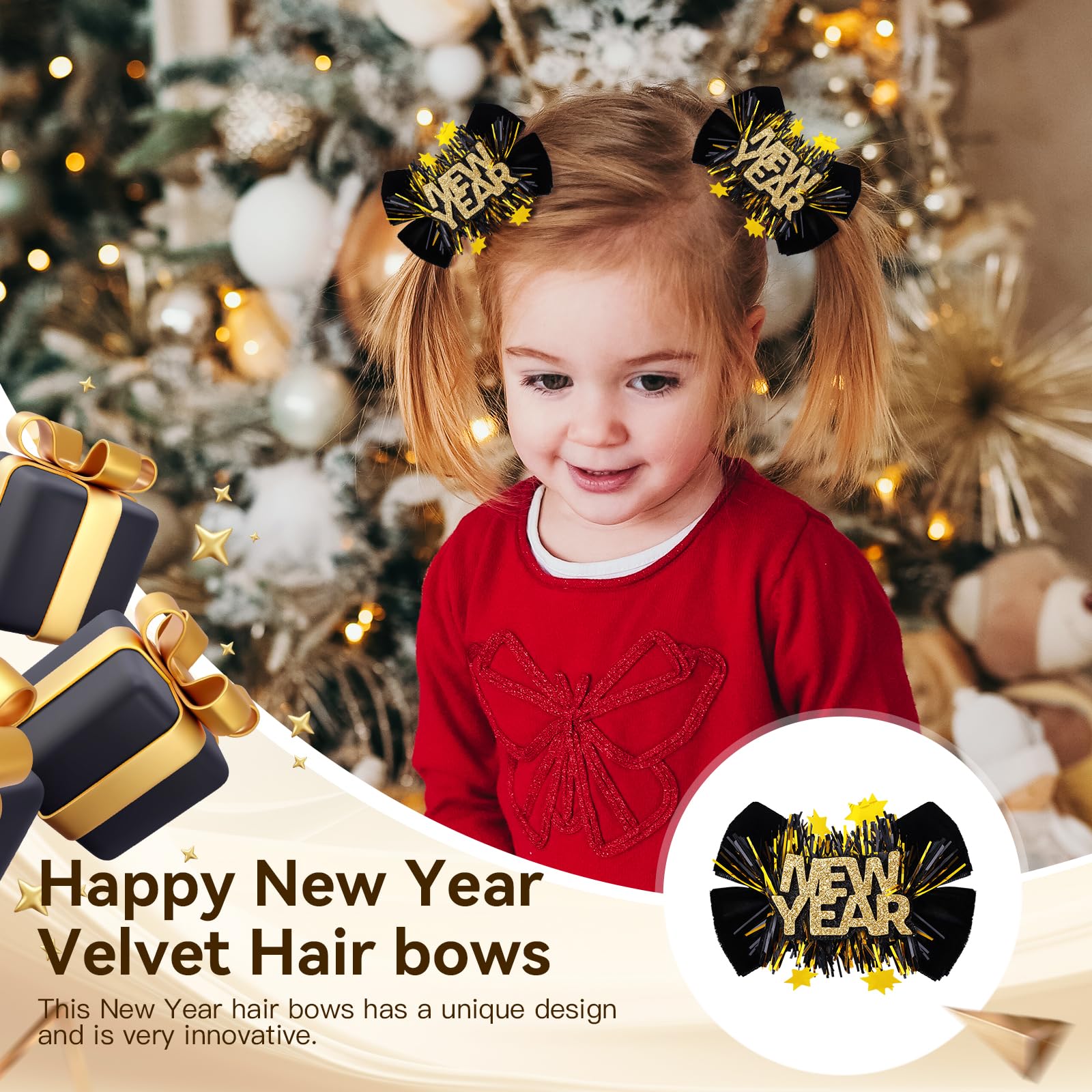 CN Happy New Year hello 2026 ribbon bow adds modern charm to outfits.