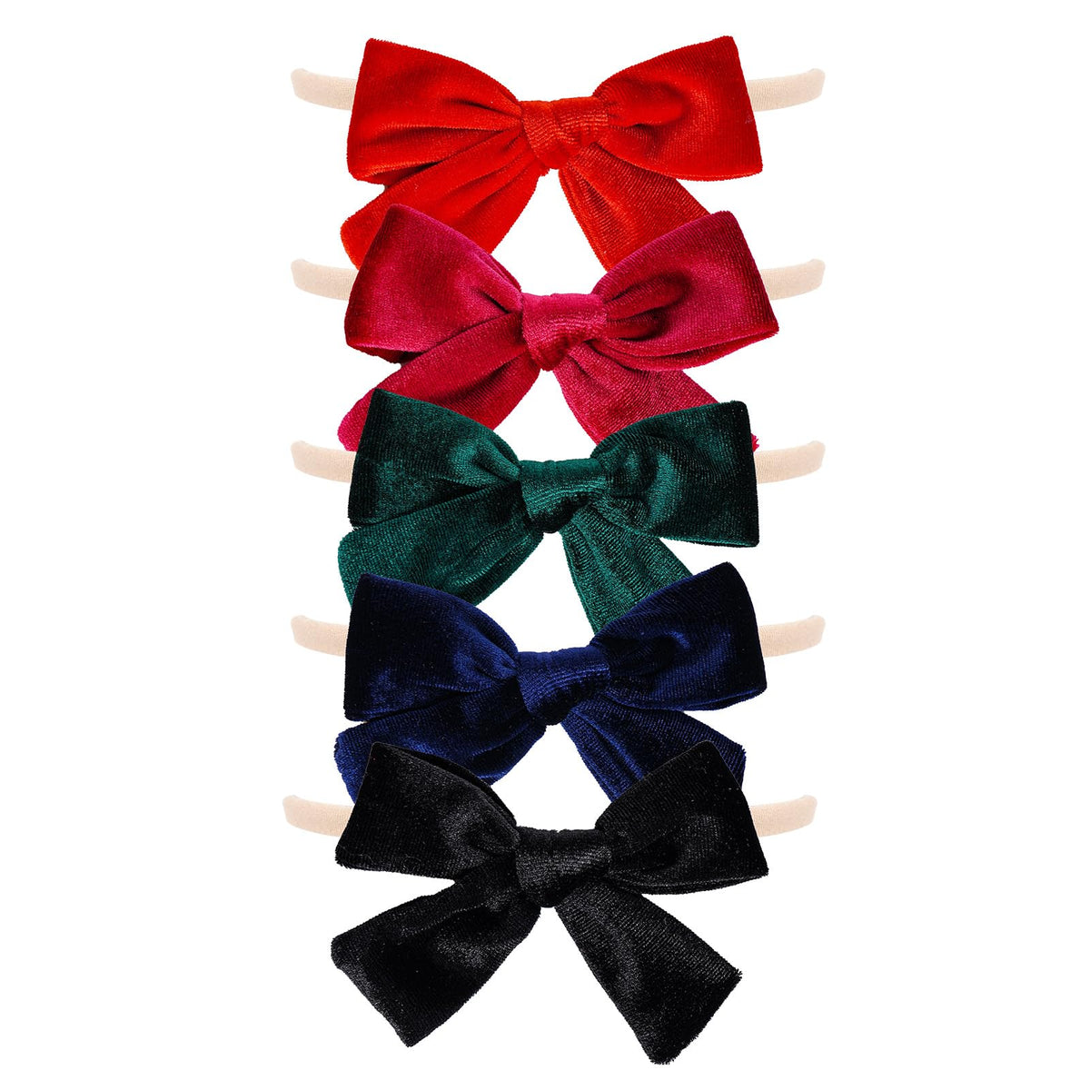 cnomg Christmas baby bows red on hair for festive photo-ready styling