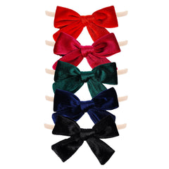 cnomg Christmas baby bows red on hair for festive photo-ready styling