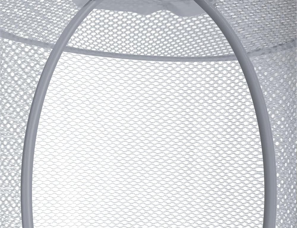 Coastal Rose durable nylon mesh is waterproof and easy to clean.