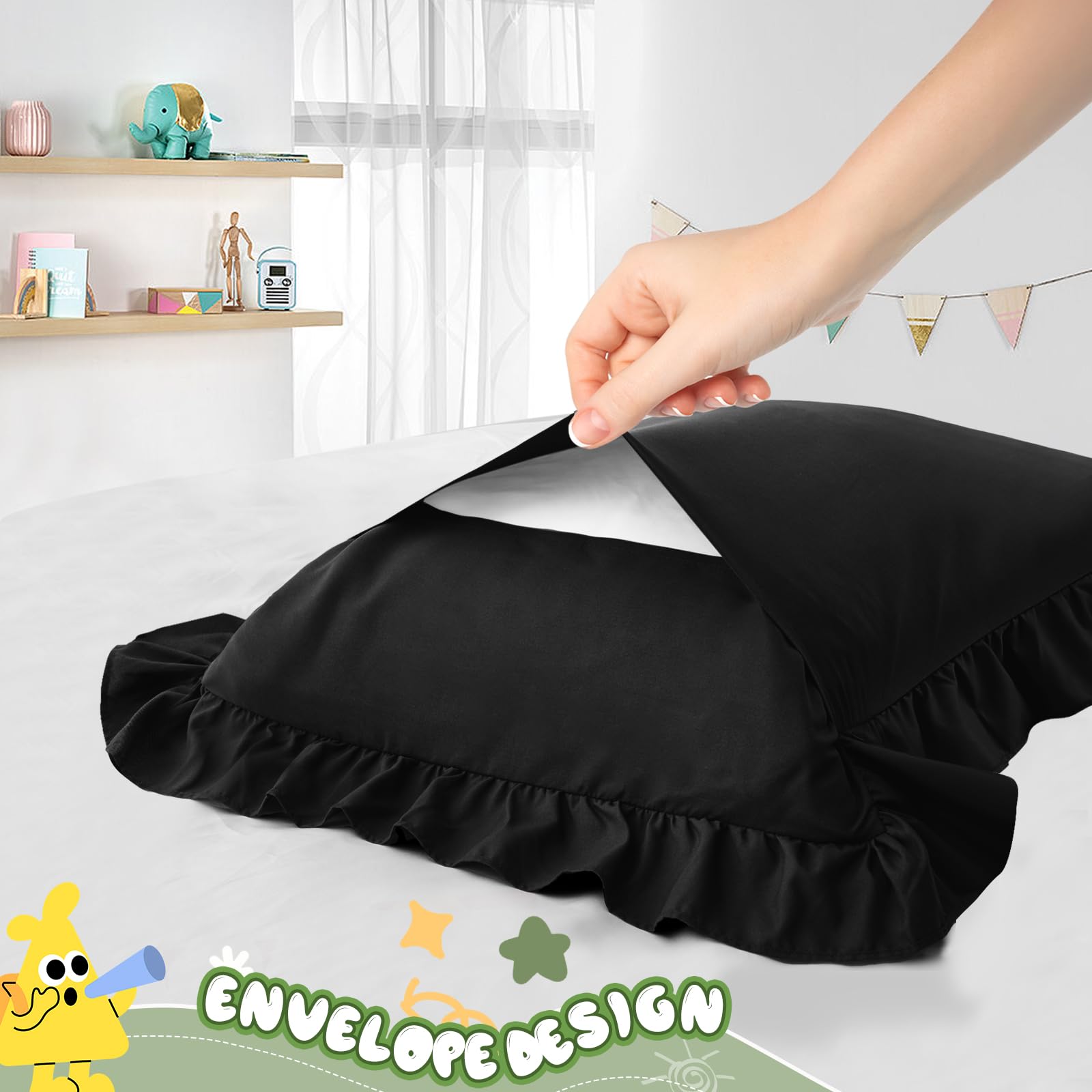 Cobedzy easy-care microfiber pillowcase resists fading and shrinking for busy homes.