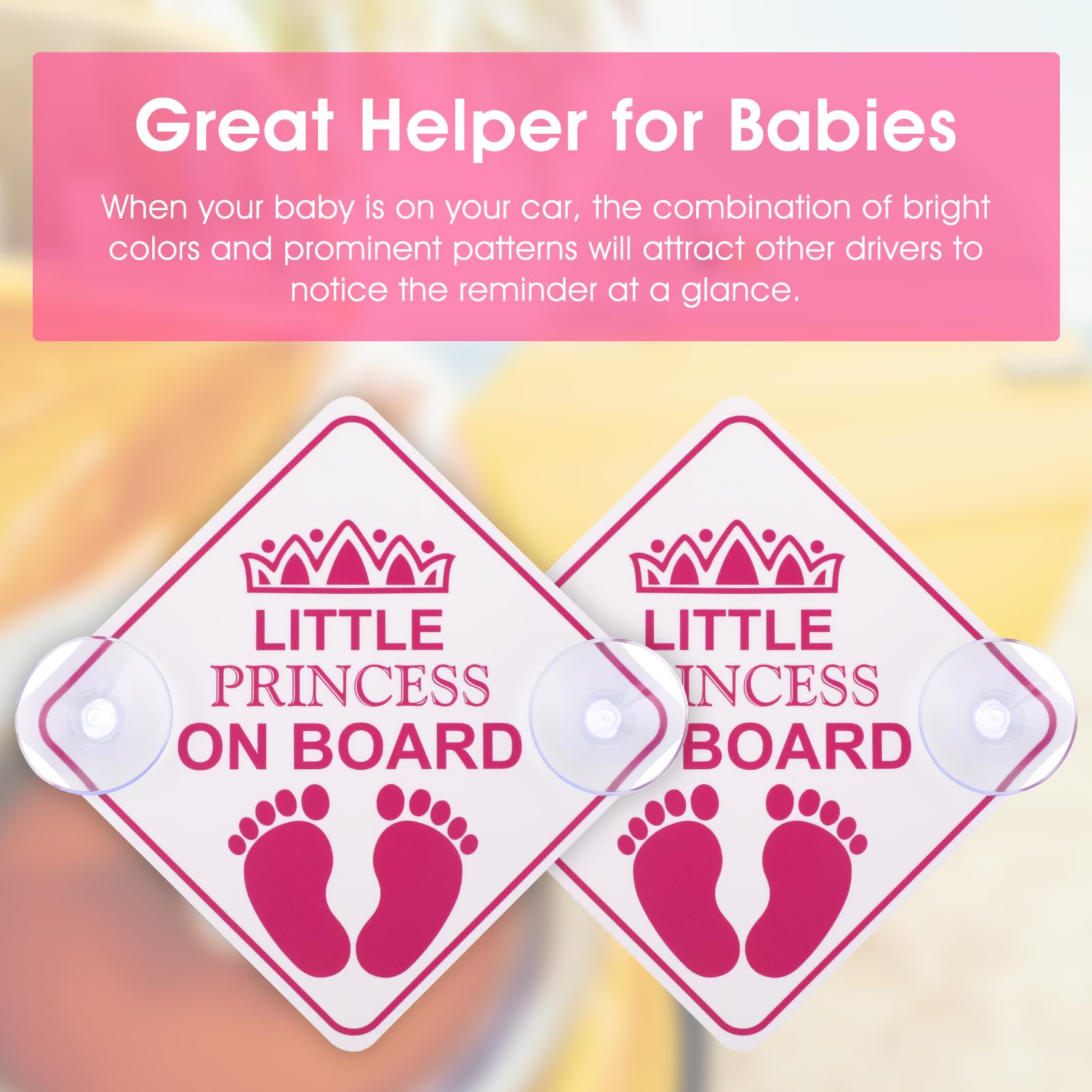 Cobee five-by-five inch pink sticker delivers high visibility.