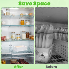 Cobee clear breastmilk trays provide quick visibility of contents.