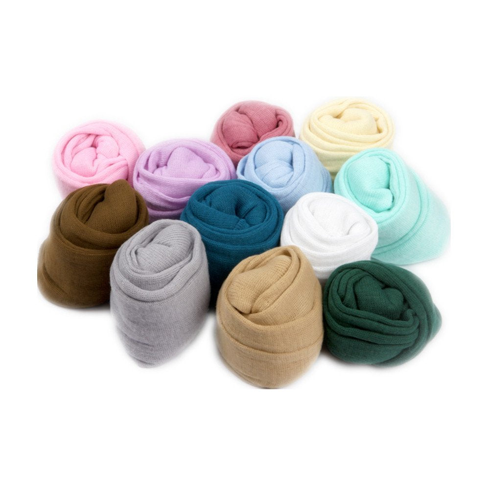 Coberllus Newborn Wrap Rose Knit Cocoon Posed demonstrates versatility for blankets or swaddling