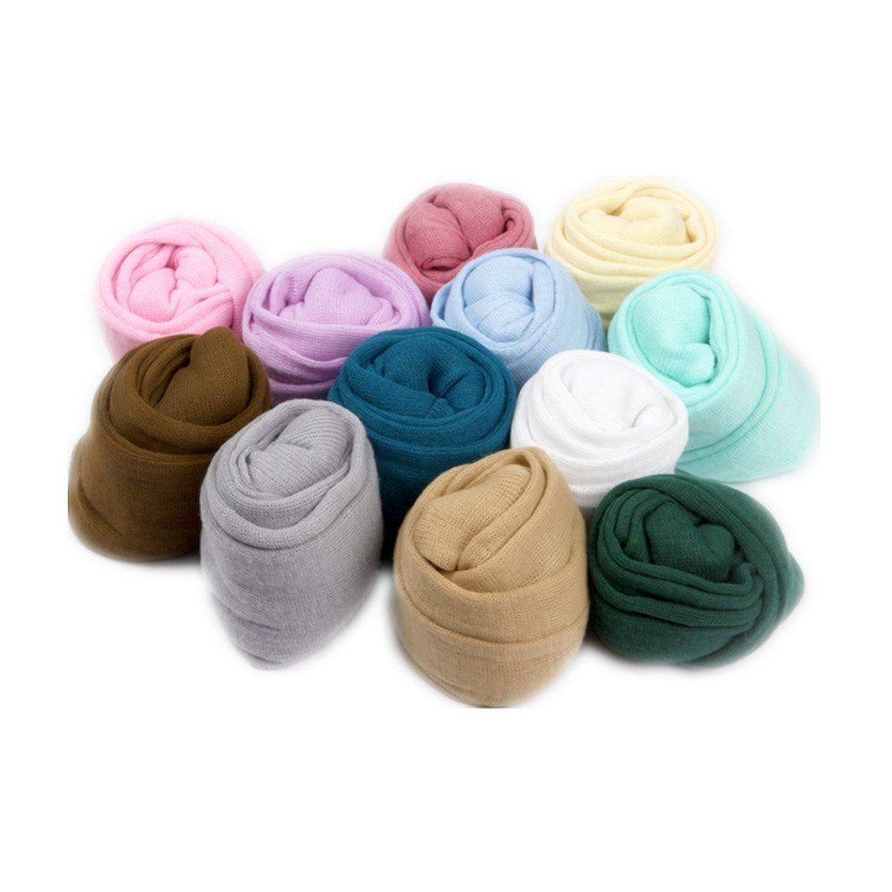Coberllus Newborn Wrap Rose Knit Cocoon Posed demonstrates versatility for blankets or swaddling