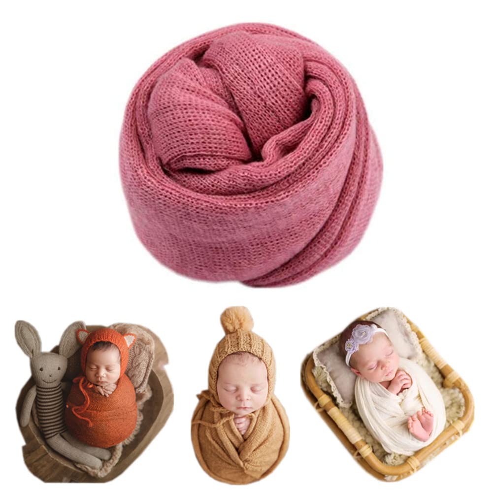 Coberllus Newborn Wrap Rose Knit Closeup highlighting soft texture for newborn photography