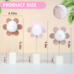 Cobzier pompom pistil detail adds soft texture to the decor.