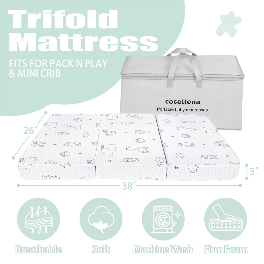 Cocellona dual-sided memory foam for babies and toddlers