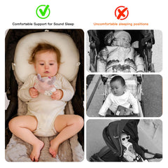 Cococu Baby Head Pillow breathable fabric promotes airflow in strollers and car seats