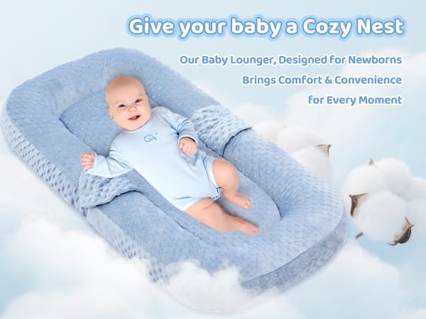 Cococu baby lounger blue ideal baby shower gift with durable design