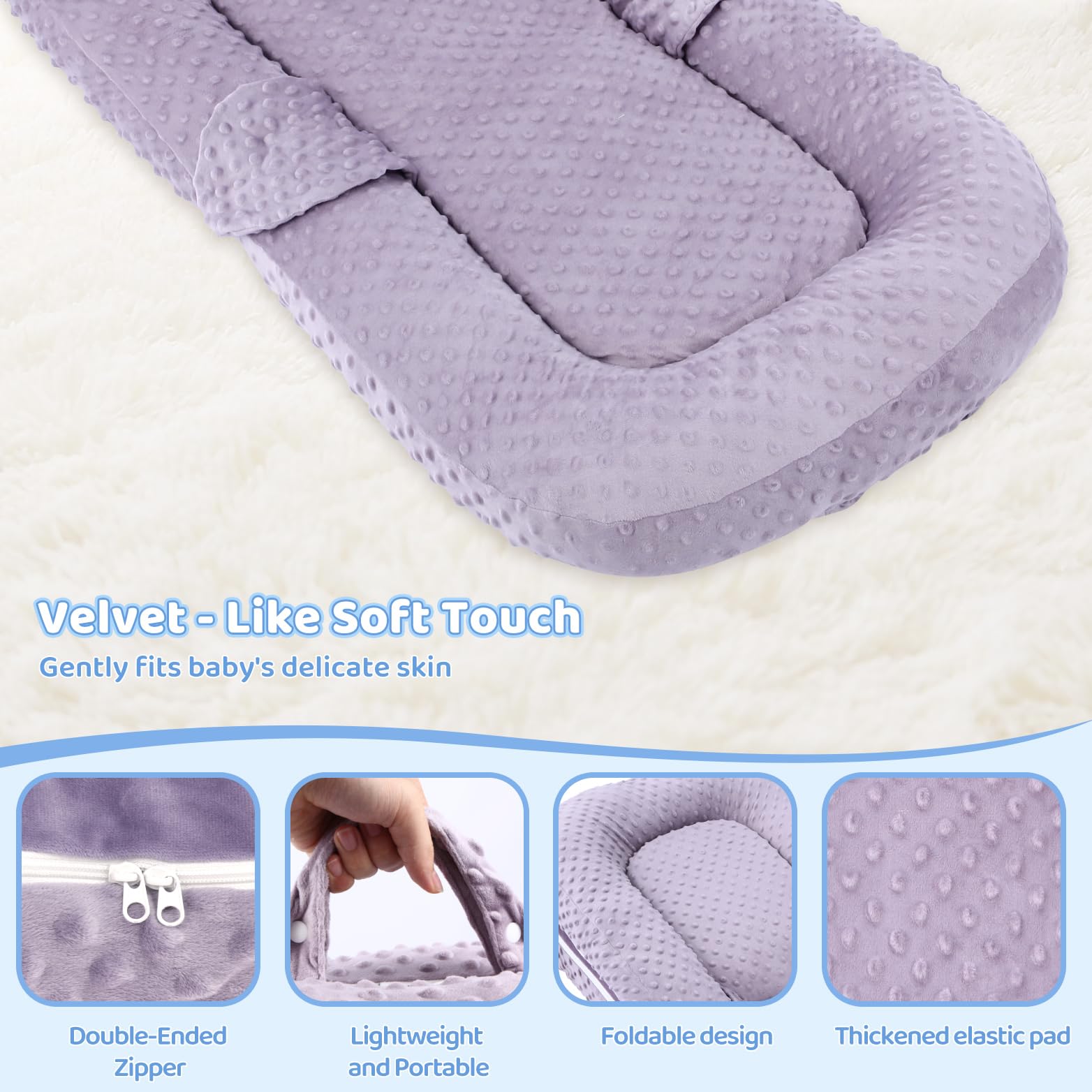 Cococu Baby Lounger beside a mom for nursing support and comforting feed-time.