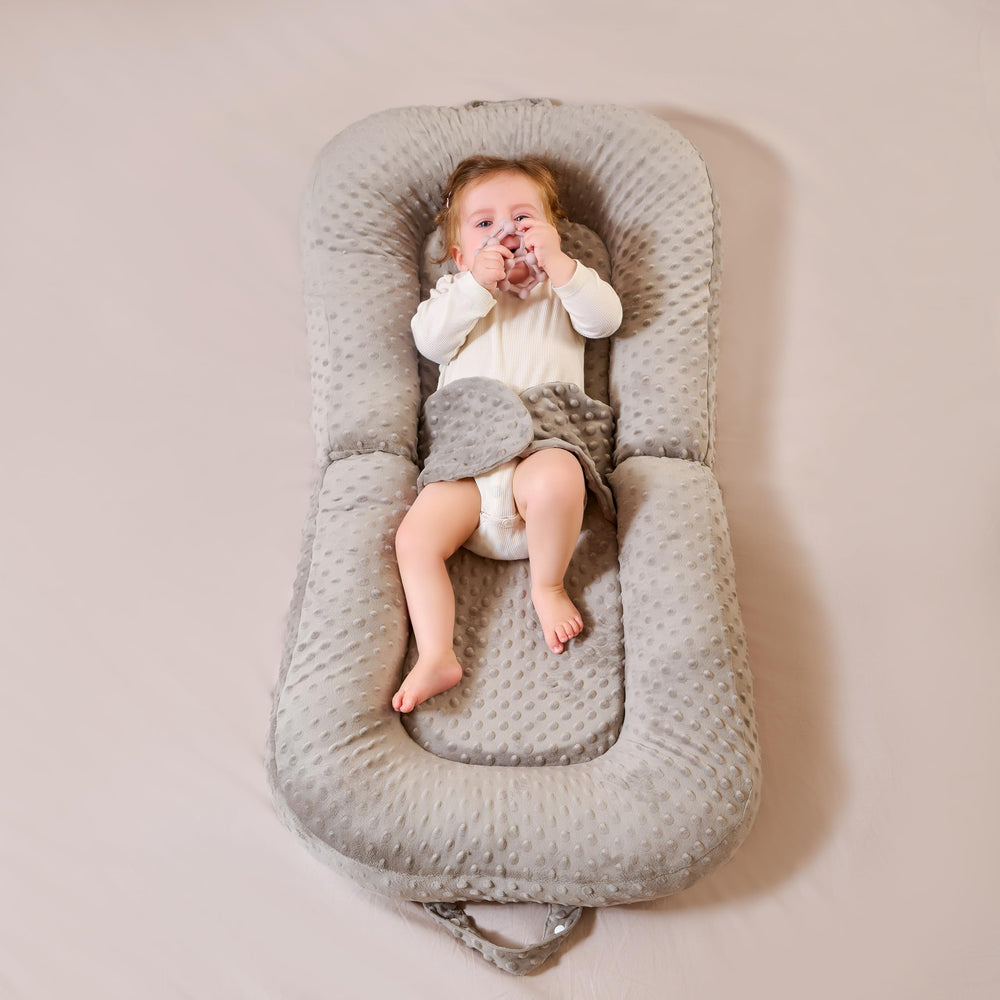 Cococu Baby Lounger Pillow grey color you can match nursery decor.