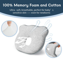 Cococu memory foam pillow cover close-up shows soft, hypoallergenic cotton fabric.