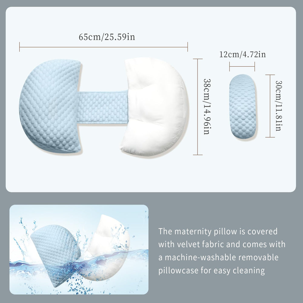 Cococu travel-friendly pregnancy pillow boosts comfort on trips.