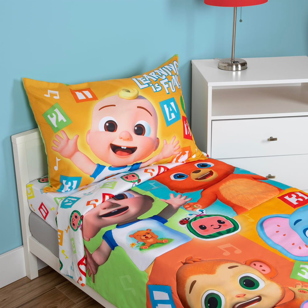 CoComelon bedding is machine washable for simple cleanup
