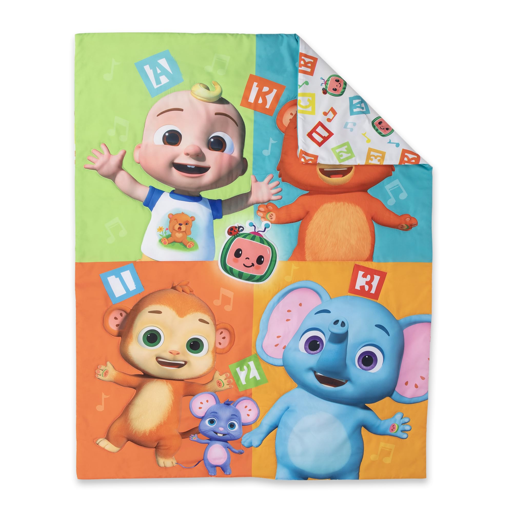 CoComelon Learning is Fun flat sheet in vibrant design for cheerful mornings