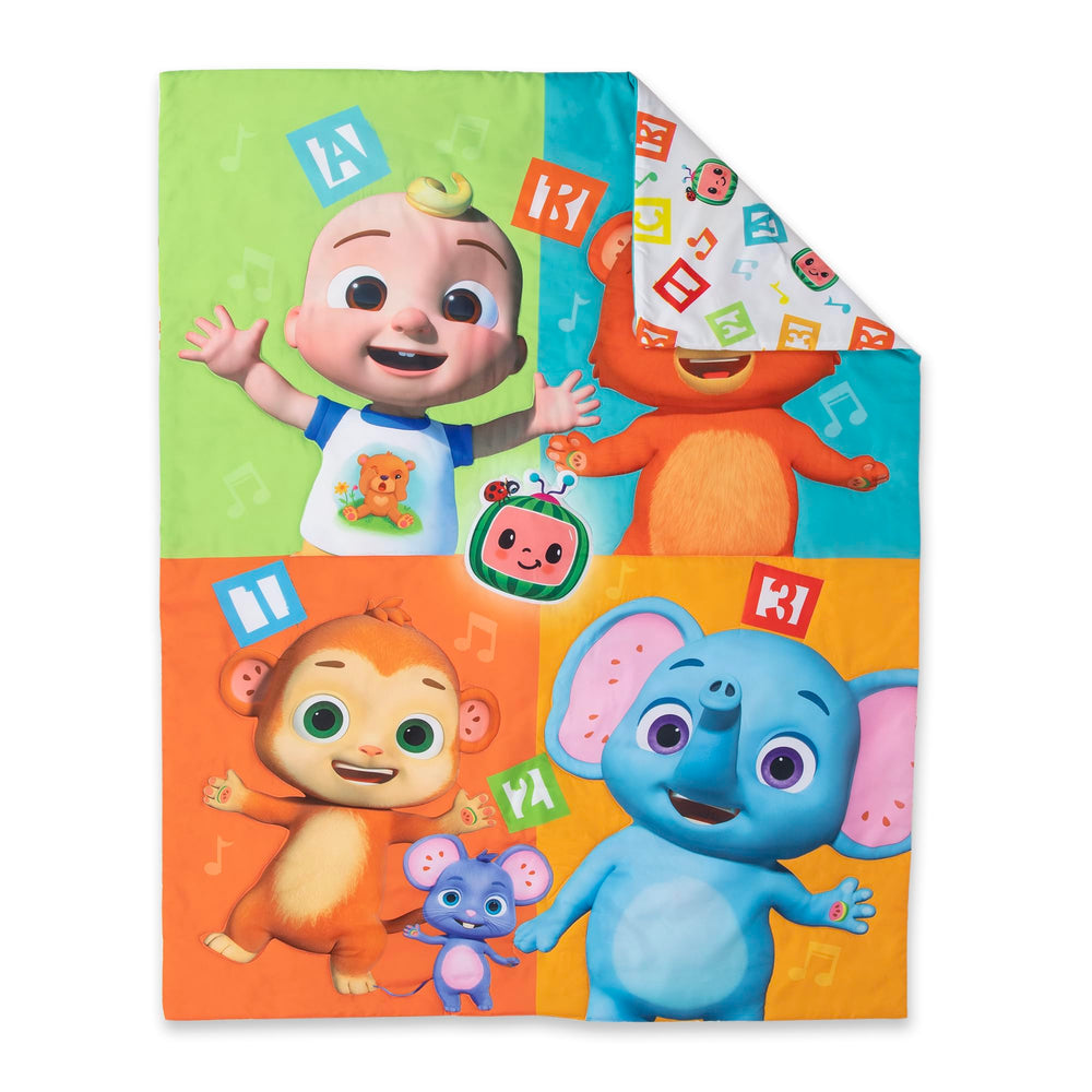 CoComelon Learning is Fun flat sheet in vibrant design for cheerful mornings