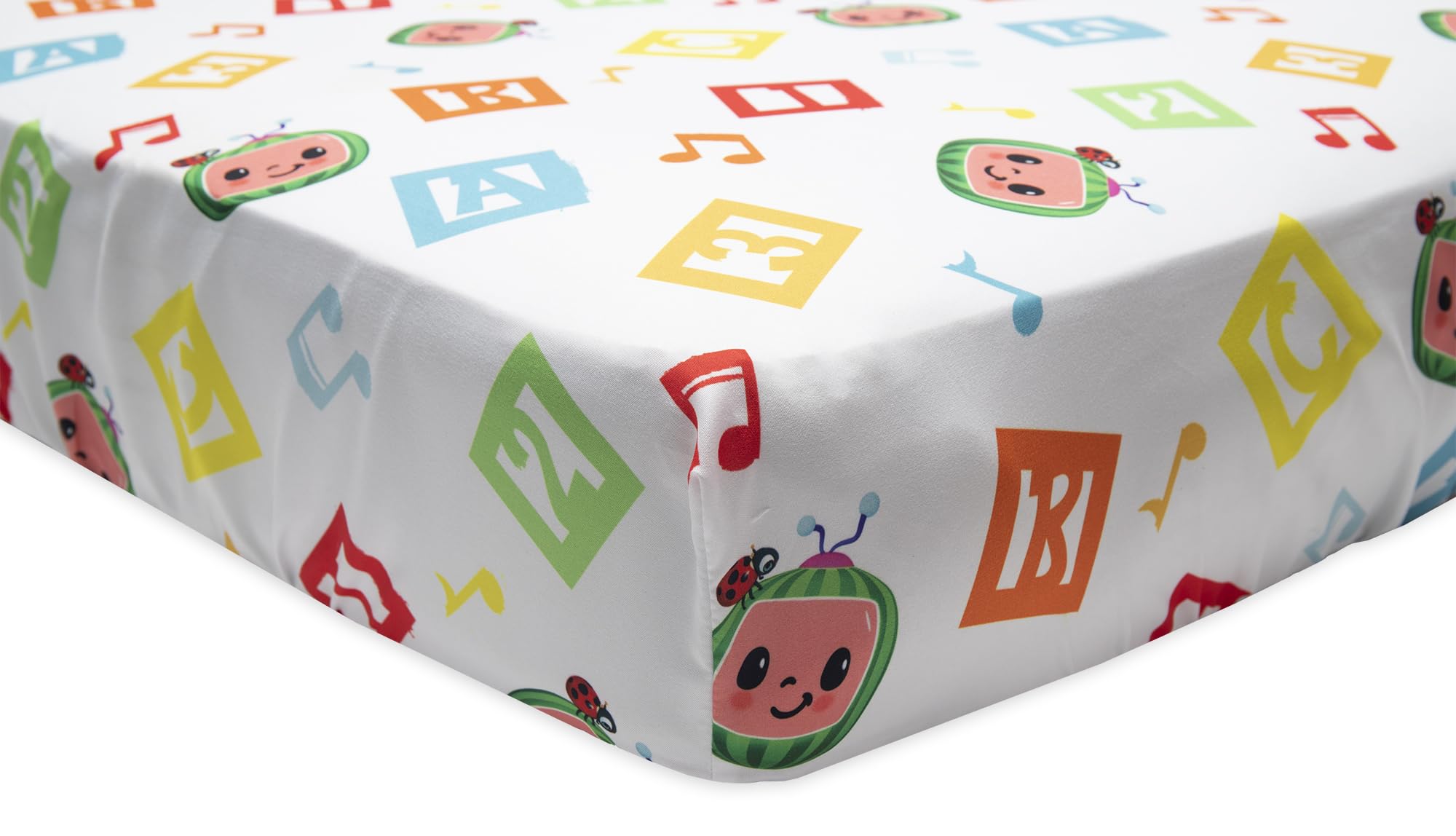 CoComelon Learning is Fun pillowcase with reversible pattern for quick style change