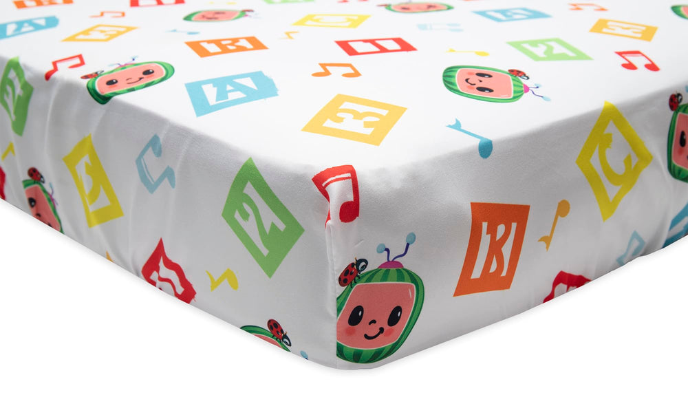 CoComelon Learning is Fun pillowcase with reversible pattern for quick style change