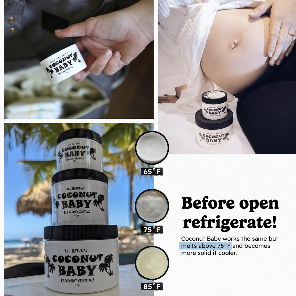 Coconut Essentials coconut baby oil baby massage scene promotes bonding
