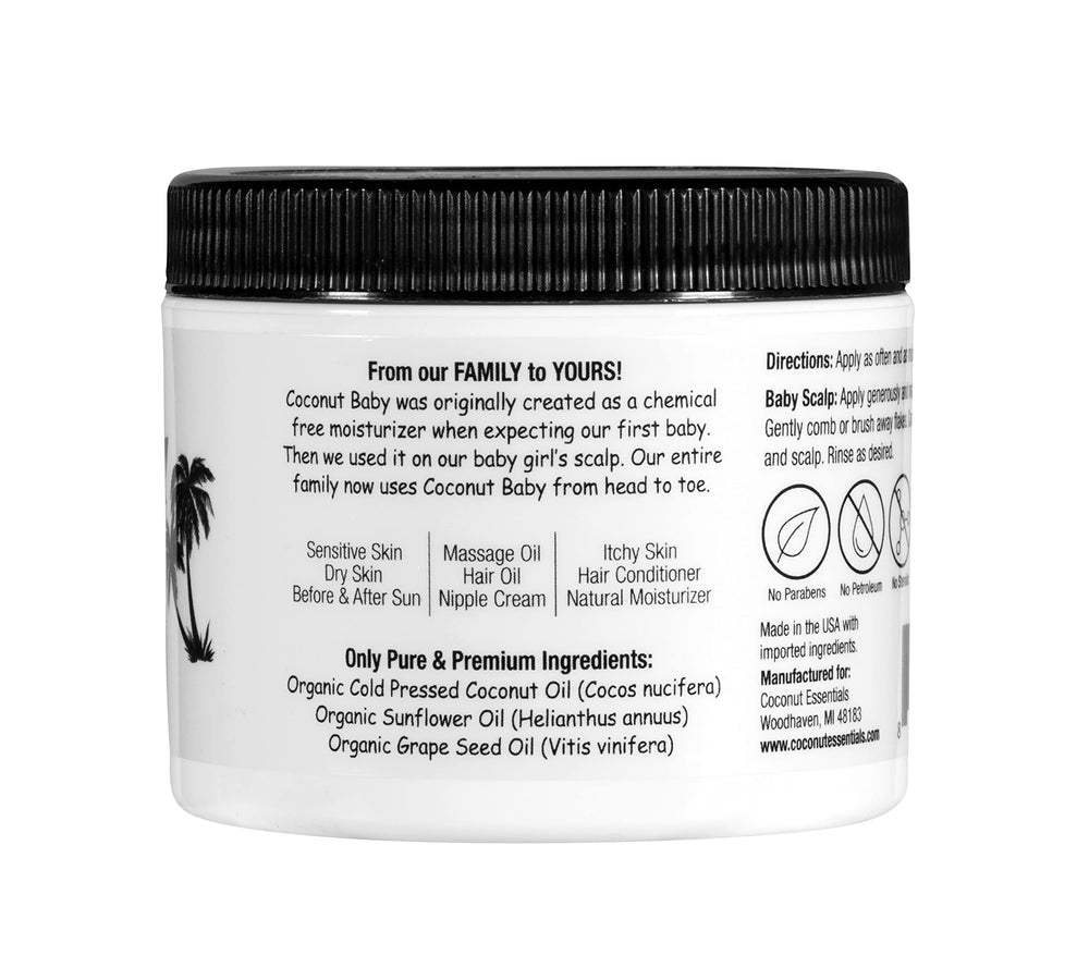 Coconut Essentials coconut baby oil quick absorb texture on skin