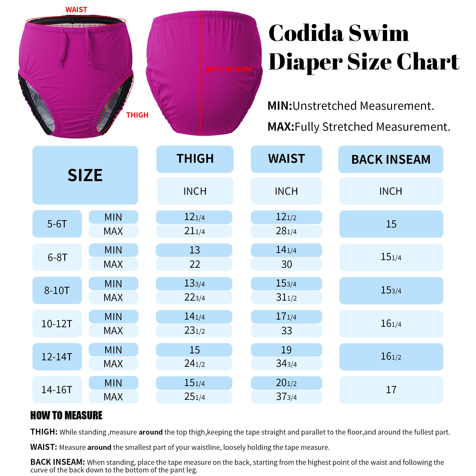 Codida adjustable waist drawstring for custom fit and secure protection.
