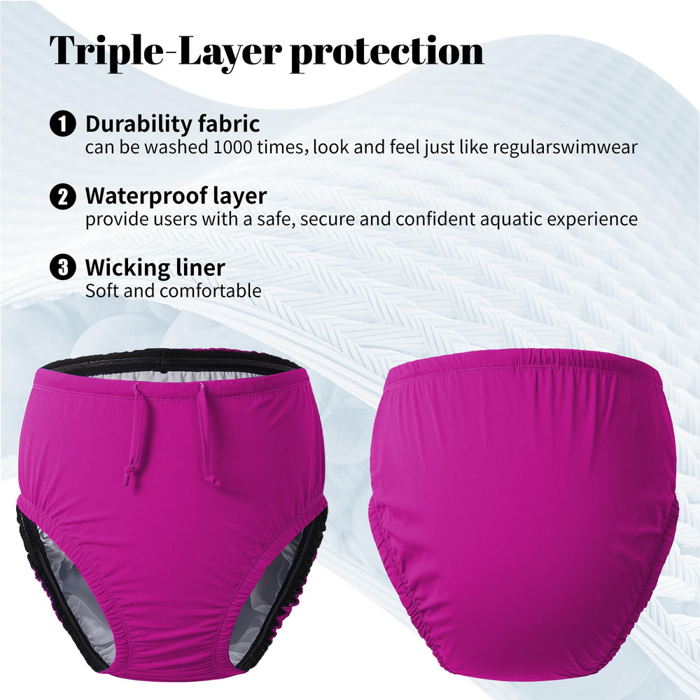 Codida waterproof diaper cover close-up shows elastic waistband for secure daily wear.