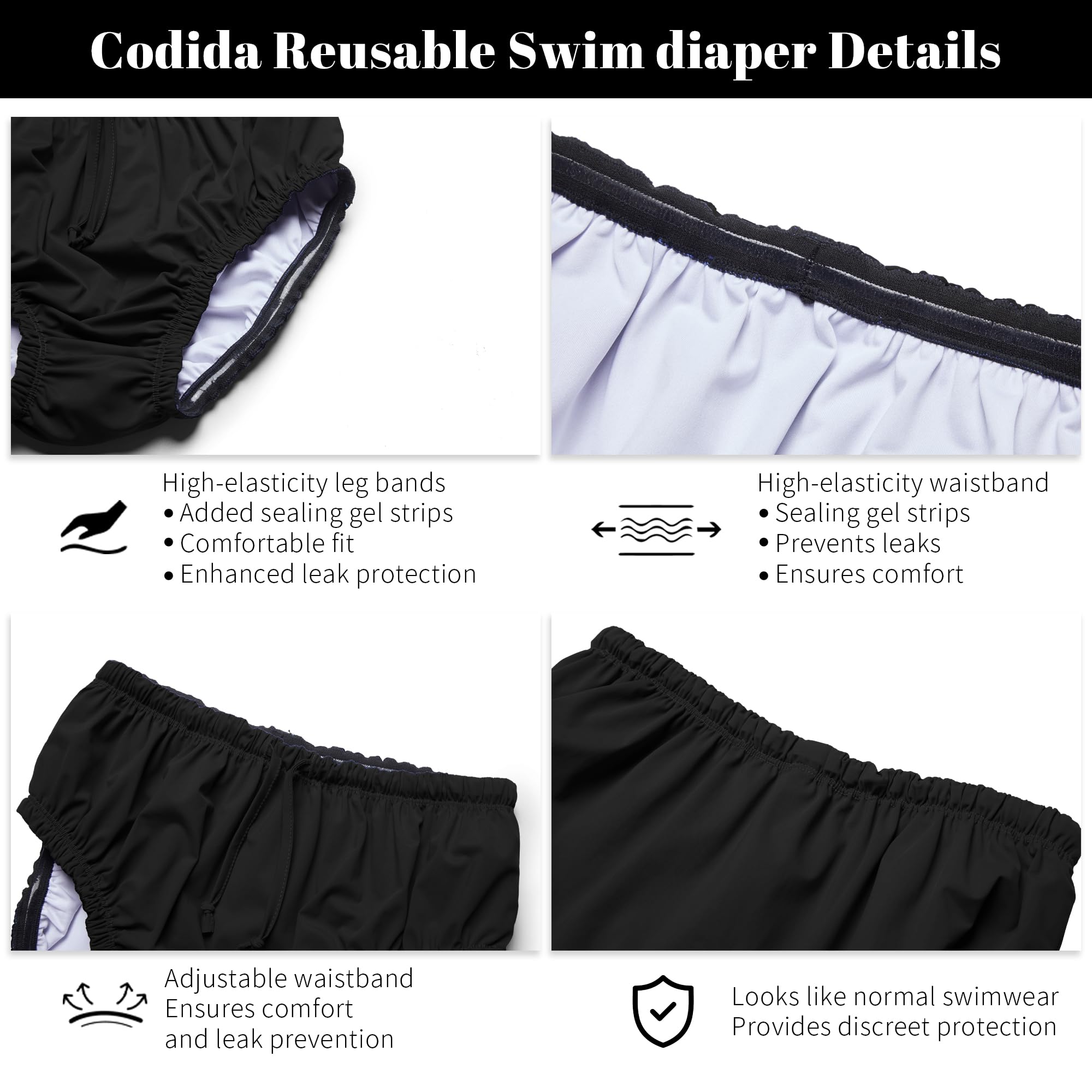 Codida waterproof middle layer close-up highlighting leak protection in water