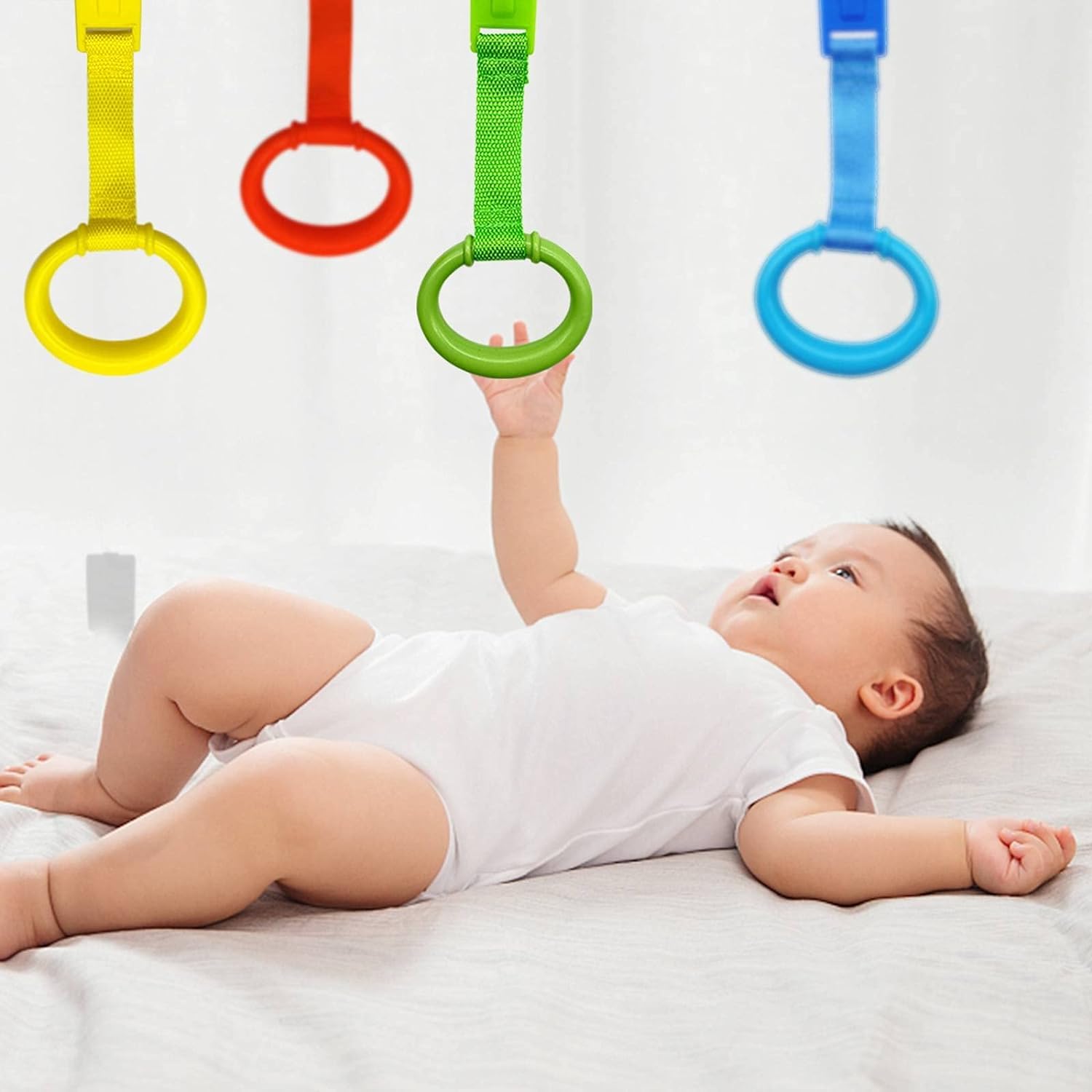 Codree crib pull-up rings ergonomic design ensures comfortable grasp.