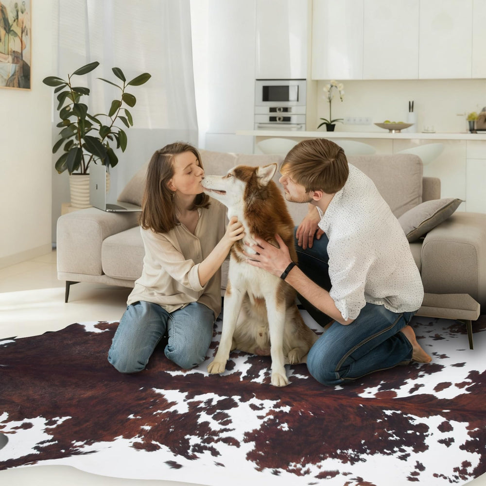 coffinsea cowhide rug lifelike-print-detail adds authentic texture and visual appeal.