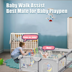 COHEXA baby pull up rings shown on crib edge for secure grip
