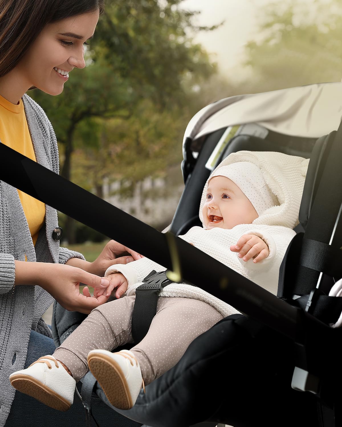 CoiiJoii easy installation fits into car seats and strollers.