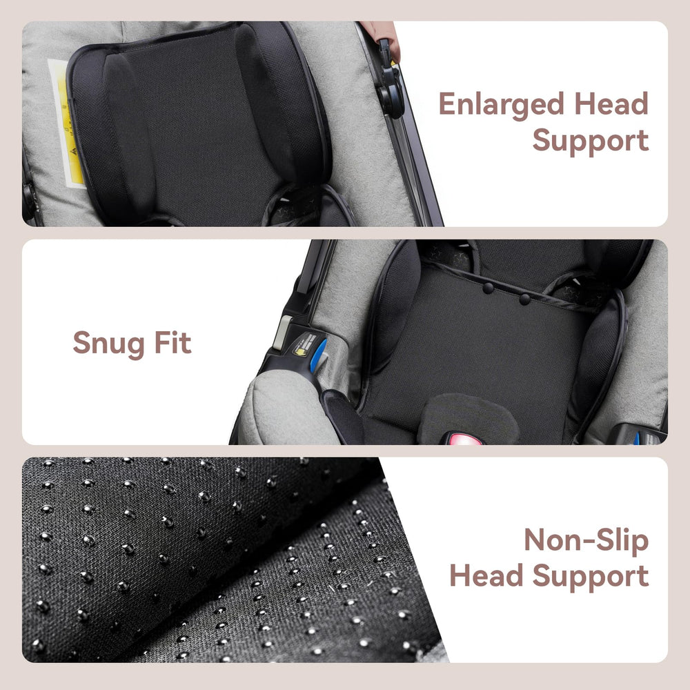 CoiiJoii 3-5-point harness compatibility image demonstrates secure seat fit.