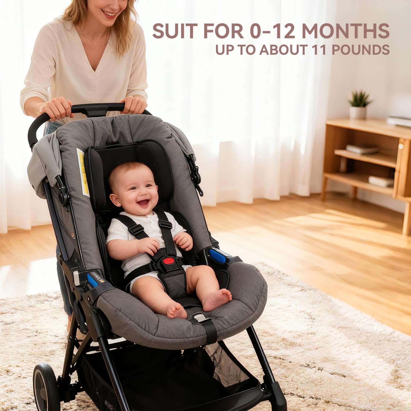 CoiiJoii mesh-fabric image highlights breathable, skin-friendly material for sensitive babies.