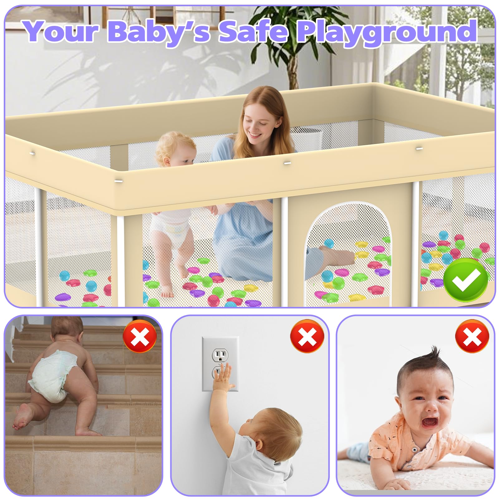 Coilace ocean-balls included for engaging, safe playtime.