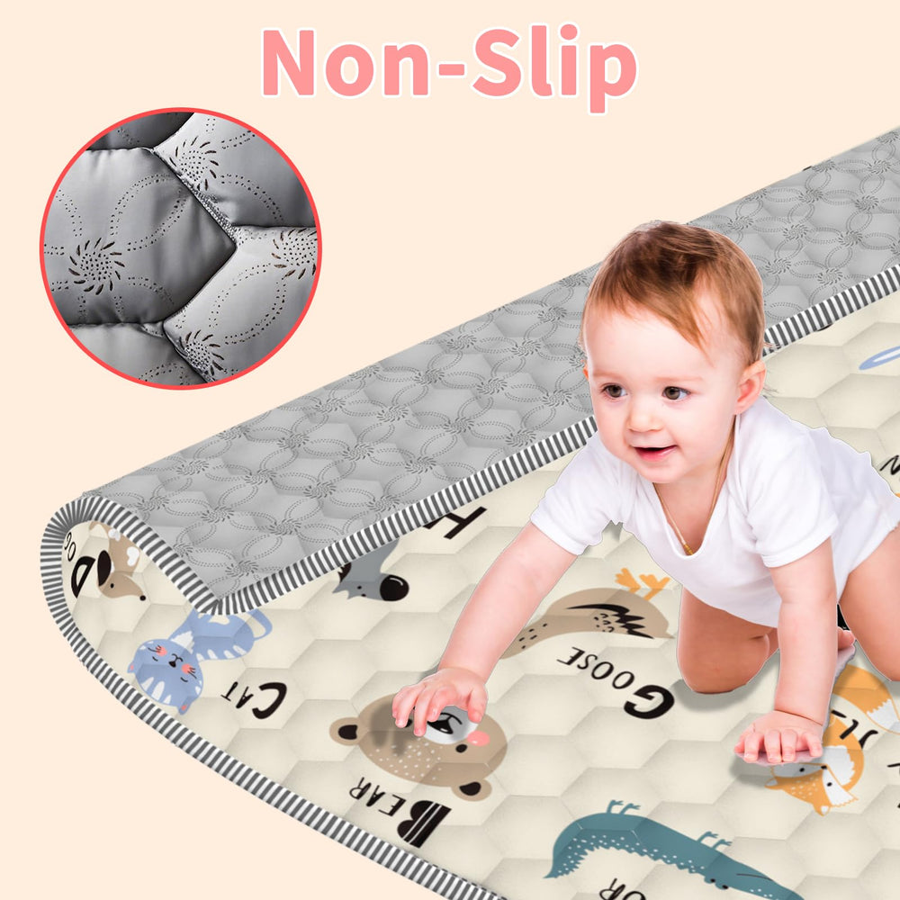 Coilace play mat shown with washing machine for easy cleanup after playtime.