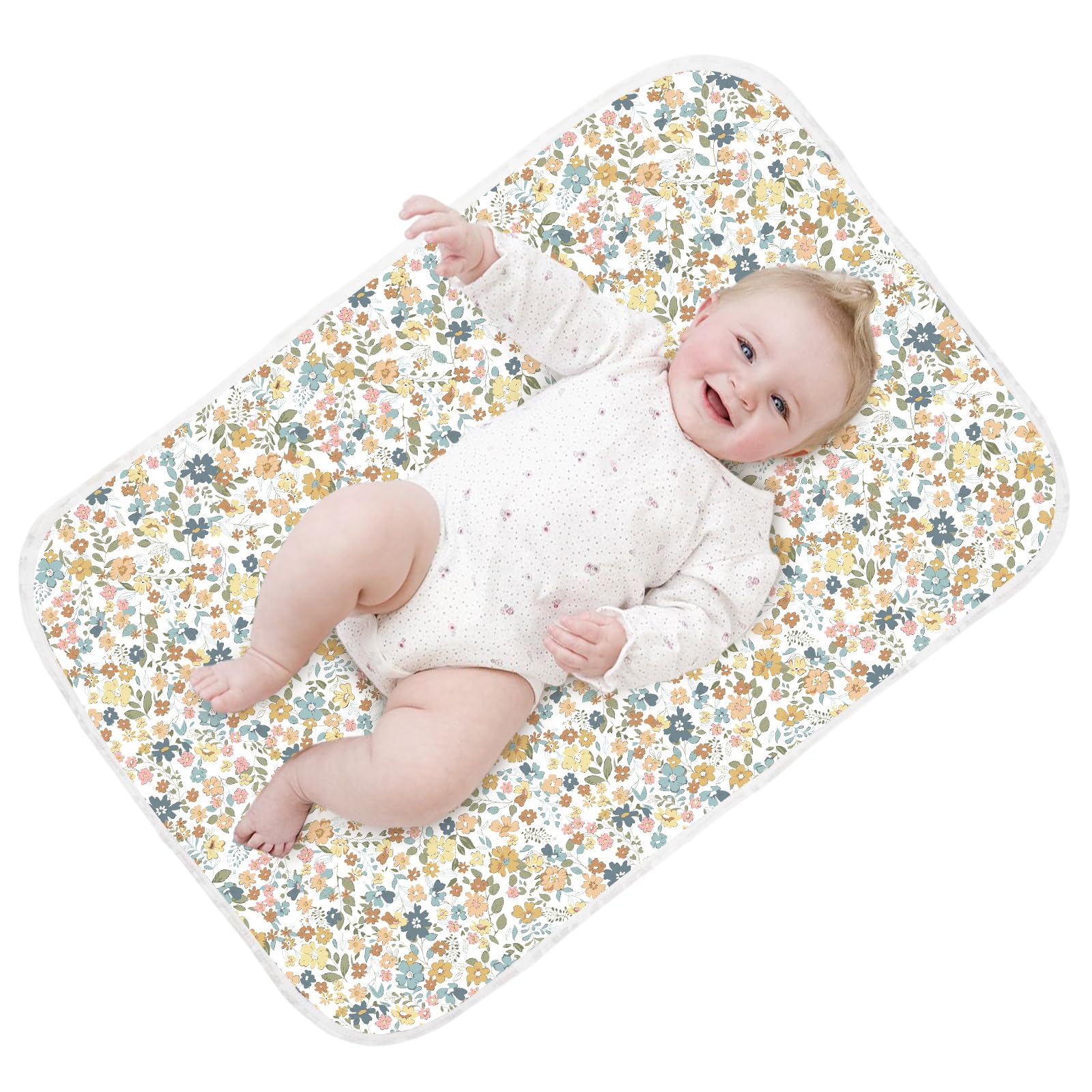Coinarin Baby Diaper Changing Pad folded for travel, highlighting compact portability.