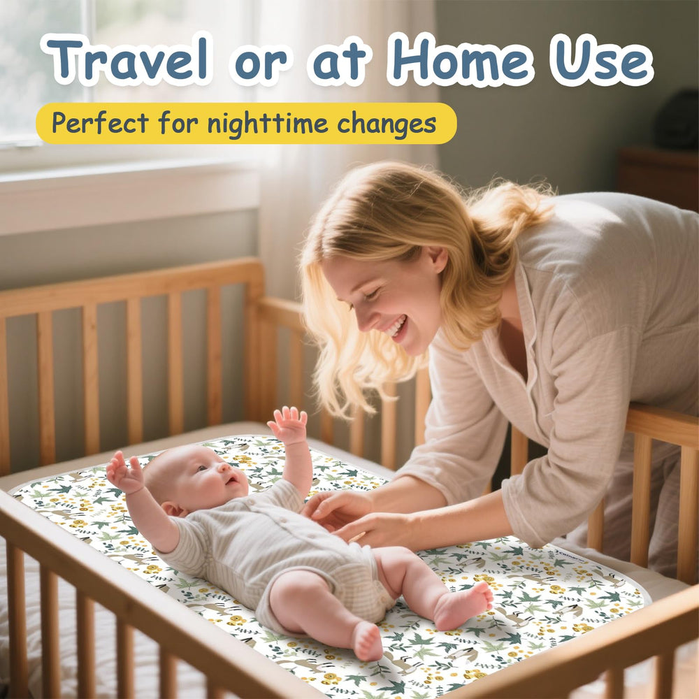 Coinarin changing pad fox 21.7x31.5 inches provides broad diaper-change coverage.