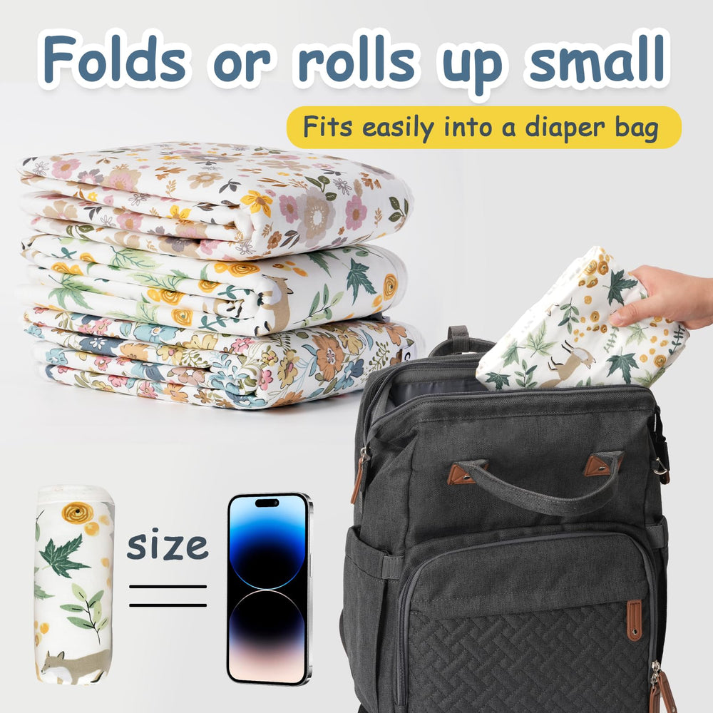 Coinarin changing pad fox 100% cotton top feels gentle on skin.
