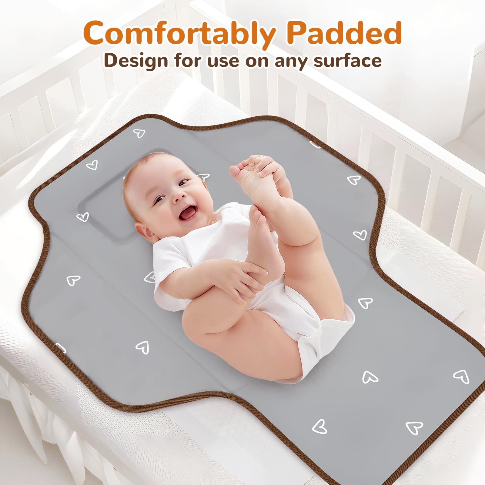 Coinarin changing-pad dimensions 27x21 inches provide ample diapering space.