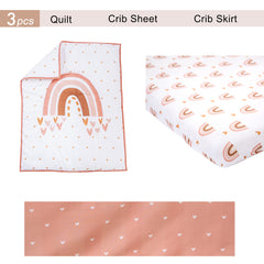 Cokouchyi rainbow quilted comforter made of soft microfiber for cozy naps.