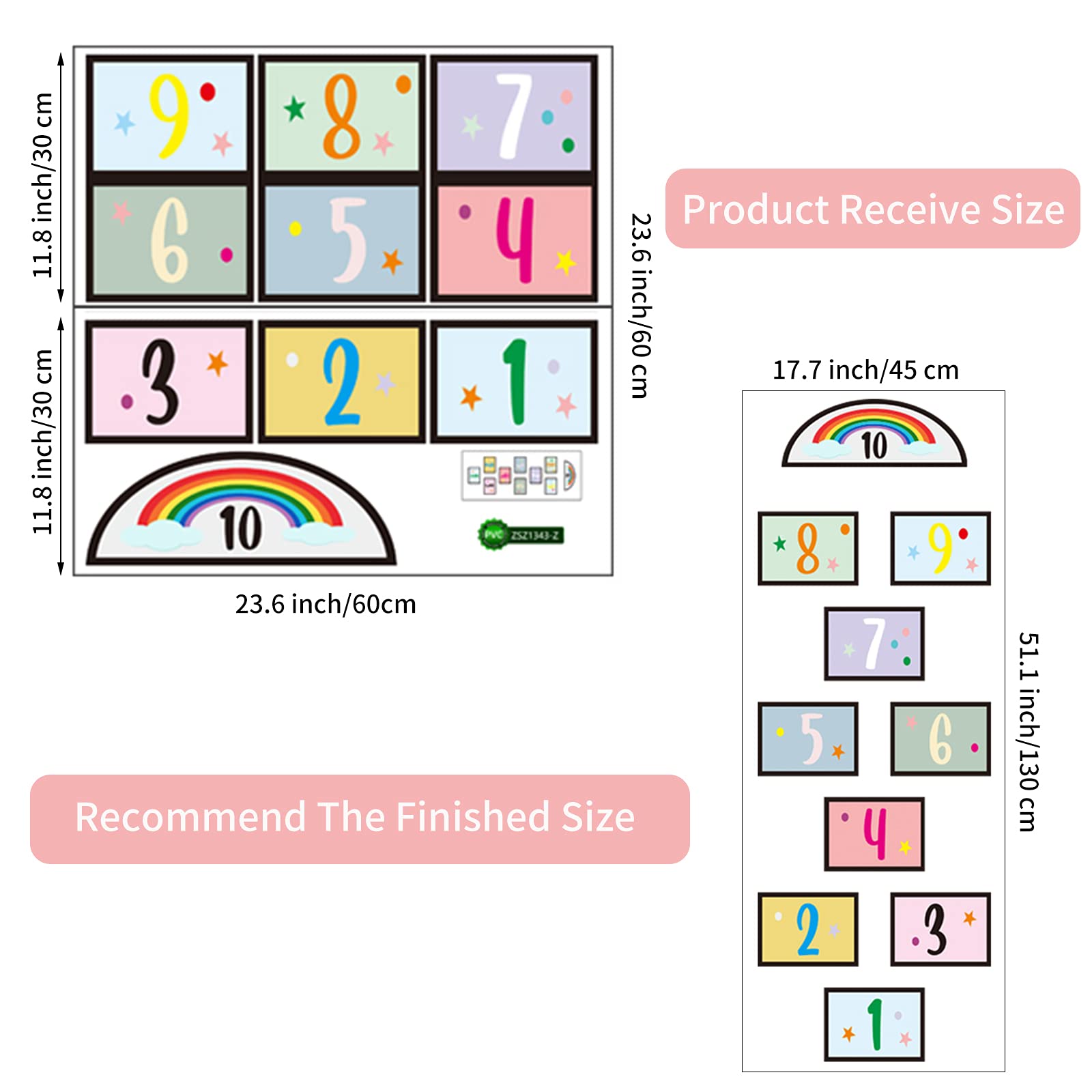 COKOYY classroom-friendly hopscotch floor sticker supports early numeracy