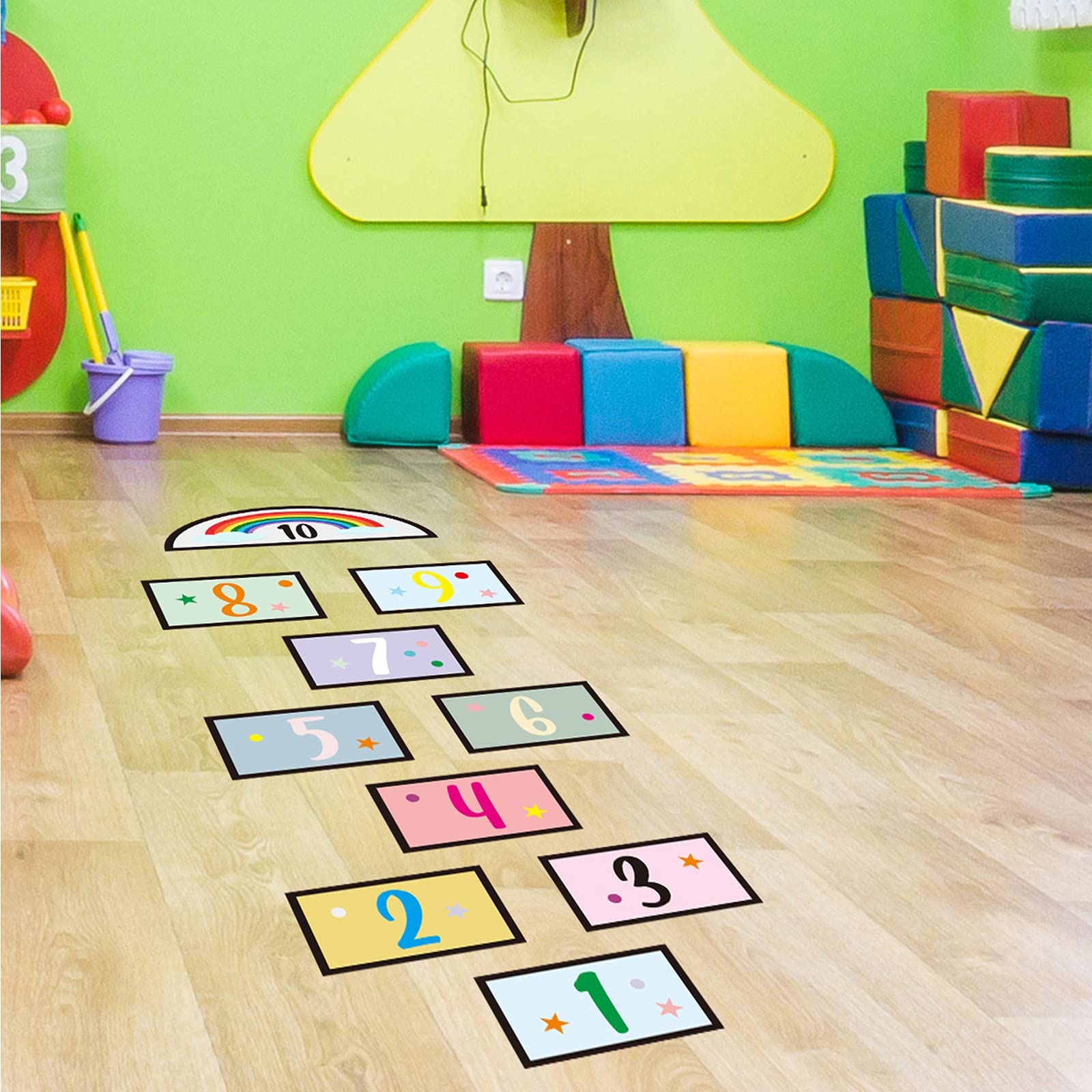 COKOYY diy assembly hopscotch decal invites family bonding during setup