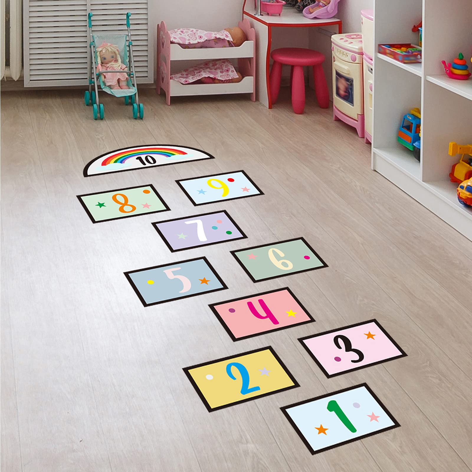 COKOYY kids room decor hopscotch ideal for bedrooms and classrooms