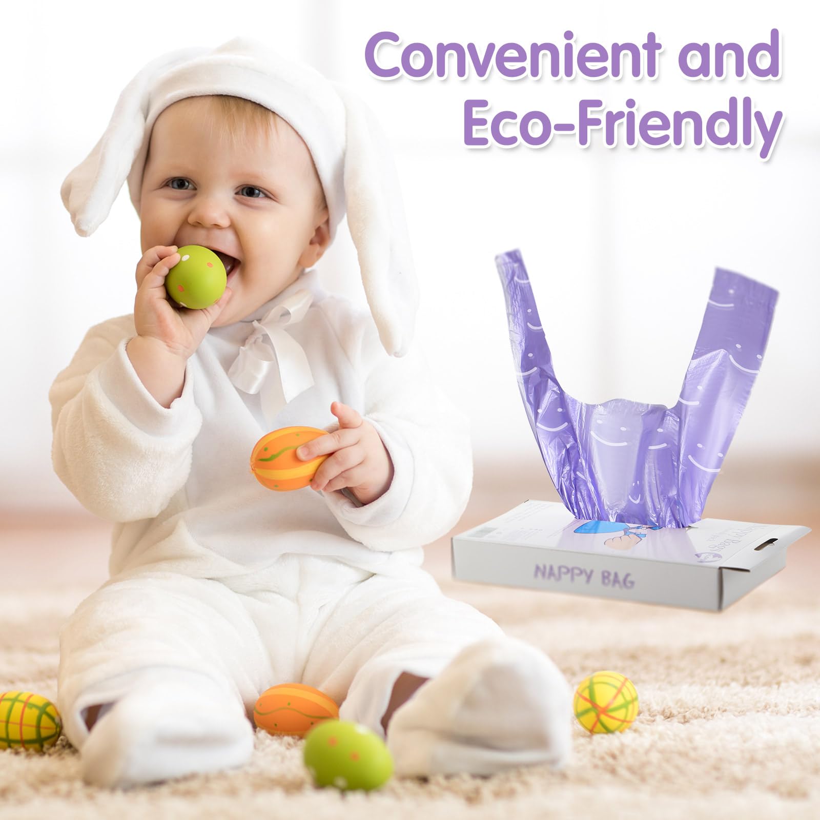 Colarr diaper bags in nursery use highlighting odor masking during changes.