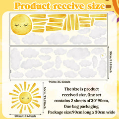 Colarr sun wall decal peel-and-stick design easy to reposition in kids' bedrooms.