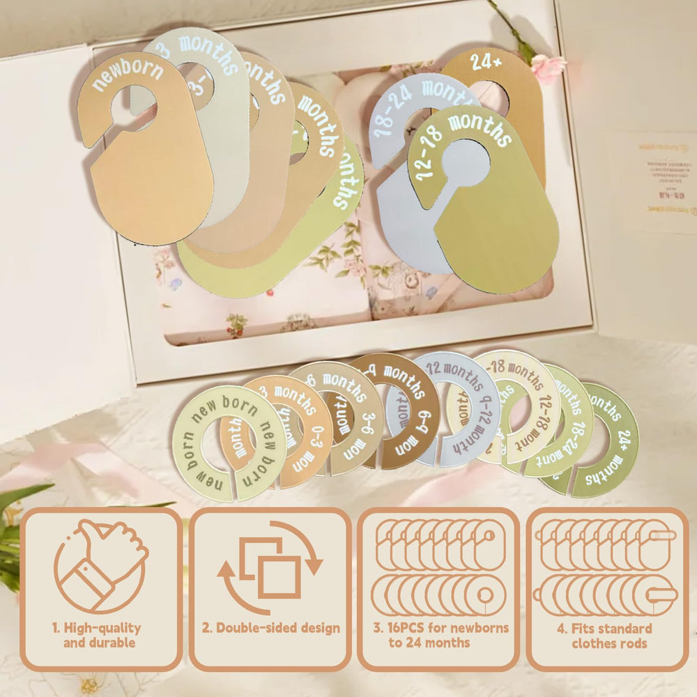 COLAYERIST 16-pack labels show age groups for organized nurseries.